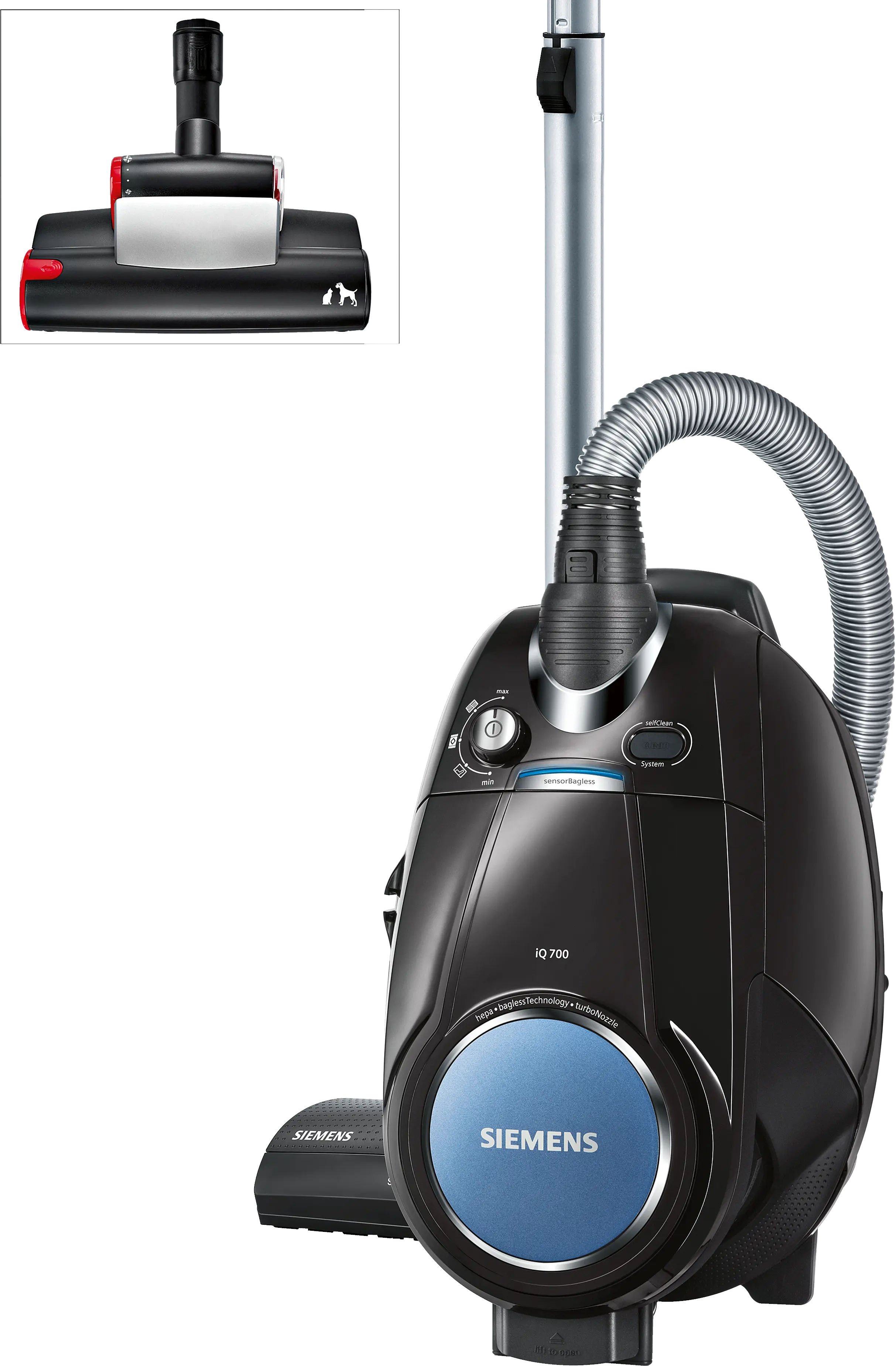 iQ700 Toz torbasız Süpürge Siyah (VSX7XTRM)